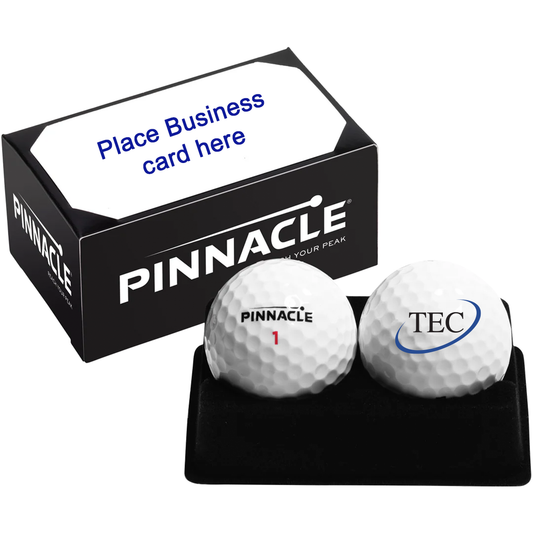 Pinnacle Distance 2- Golf Ball Business Card Box